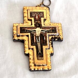 Crucifix Crocifisso Che Parlo A San Francesco Jesus On The Cross Wall Hanging